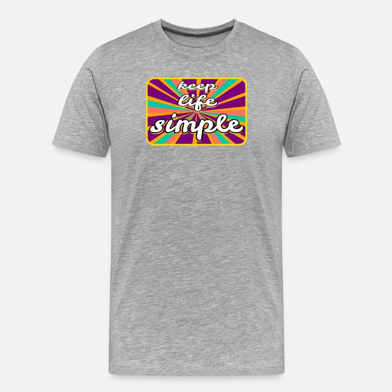 Das einfache Leben - Männer Premium Bio T-Shirt - Grau meliert