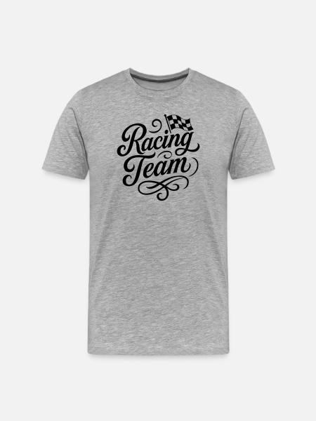 Racing Team Racing Flag - Men's Premium Organic T-Shirt - heather grey