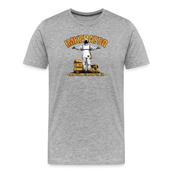Beekeeper Whole colonies work for me - Men's Premium Organic T-Shirt - heather grey - Front - Damien (186cm)