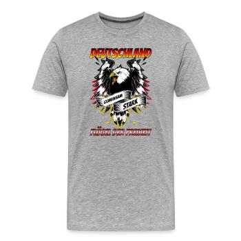 L’Allemagne forte ensemble - T-shirt bio Premium Homme - gris chiné - Devant - Damien (186cm)