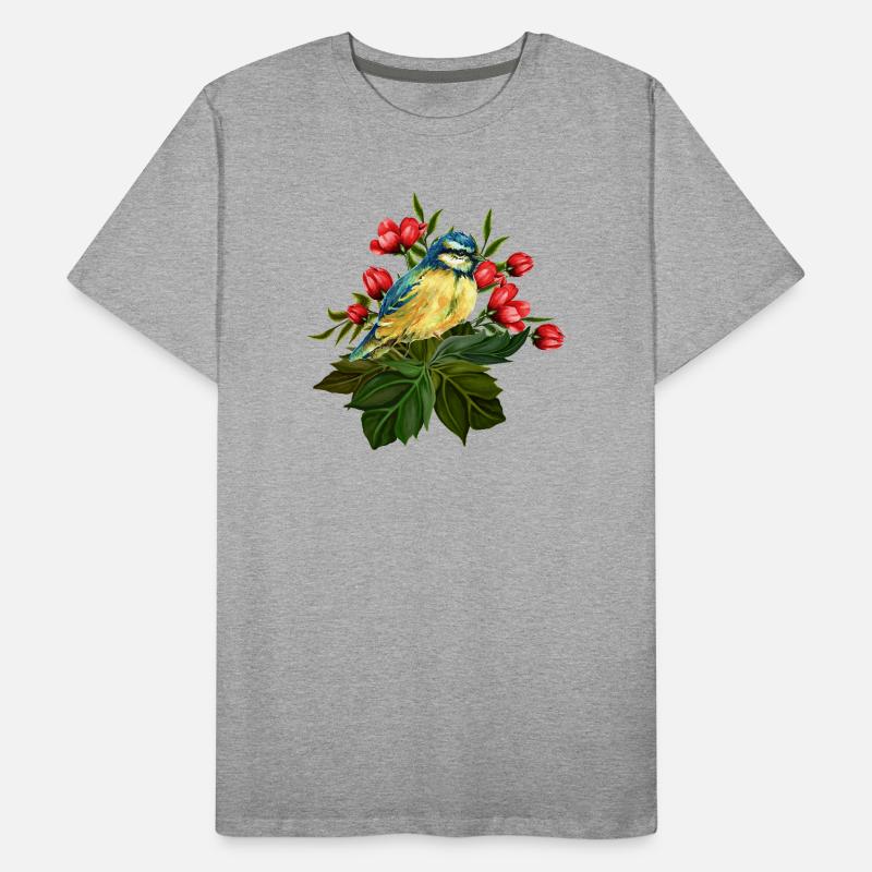 Bunter Vogel Männer Premium Bio T-Shirt
