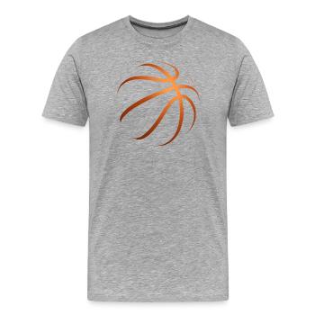 Basketball Basketball Player Gift Idea Baller Bball - Men's Premium Organic T-Shirt - heather grey - Front - Damien (186cm)