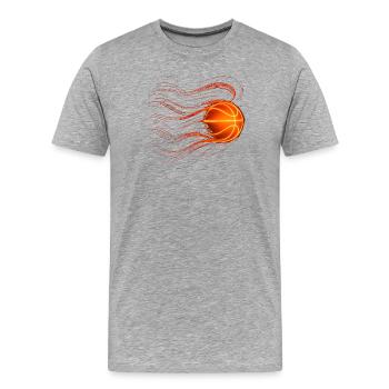 Basketball Basketball Player Gift Idea Baller Bball - Men's Premium Organic T-Shirt - heather grey - Front - Damien (186cm)