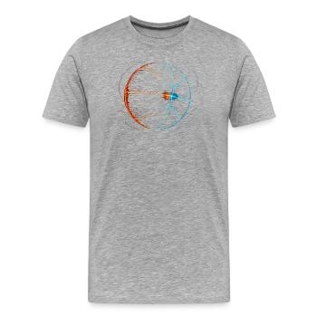 Basketball Basketball Player Gift Idea Baller Bball - Men's Premium Organic T-Shirt - heather grey - Front - Damien (186cm)