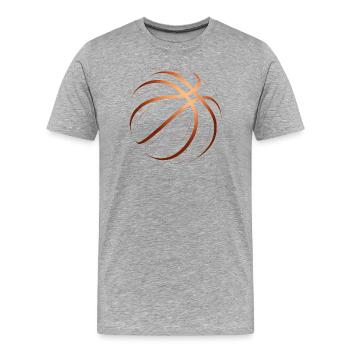 Basketball Basketball Player Gift Idea Baller Bball - Men's Premium Organic T-Shirt - heather grey - Front - Damien (186cm)