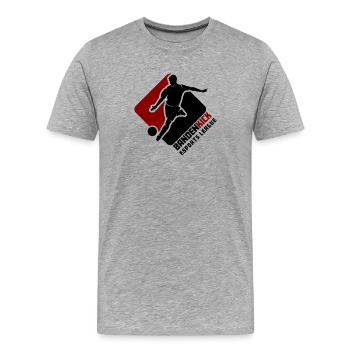 Bandenkick Esports Logo - T-shirt bio Premium Homme - gris chiné - Devant - Damien (186cm)