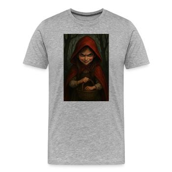 Fire Cap - T-shirt bio Premium Homme - gris chiné - Devant - Damien (186cm)
