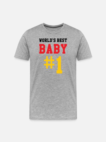 Best Baby - Birth - Child - Men's Premium Organic T-Shirt - heather grey