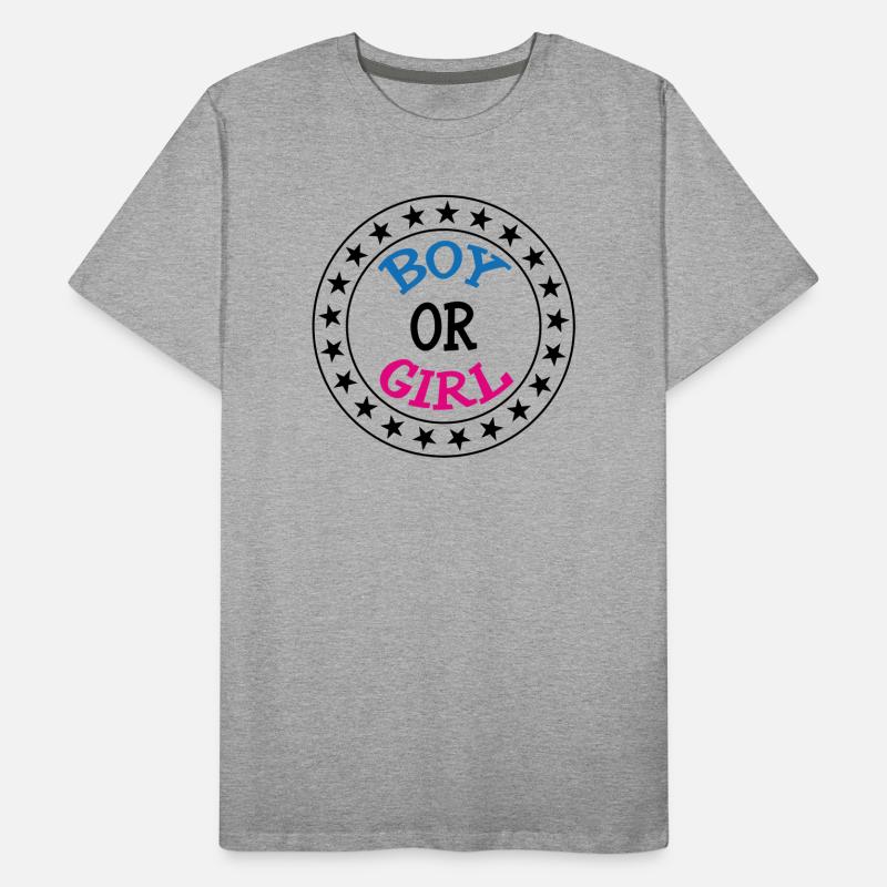 Junge oder Mädchen? Schwangerschaftsgeburt Schwanger Männer Premium Bio T-Shirt