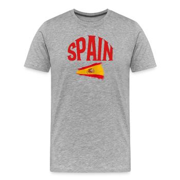 Espagne - T-shirt bio Premium Homme - gris chiné - Devant - Damien (186cm)