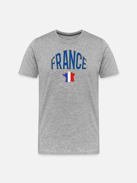 France - Men's Premium Organic T-Shirt - heather grey
