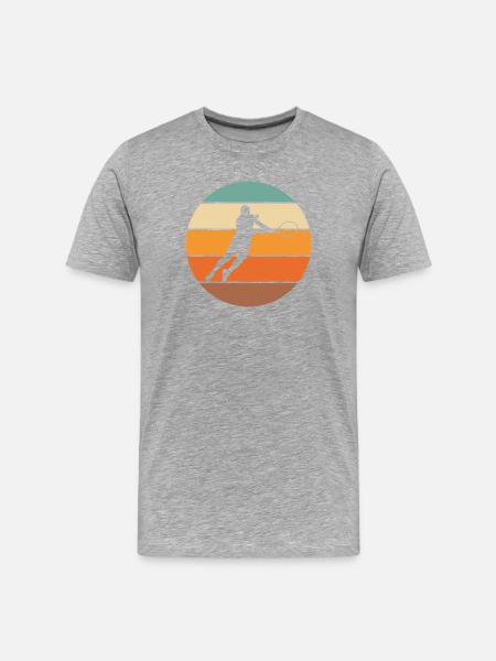 Tennis - Männer Premium Bio T-Shirt - Grau meliert