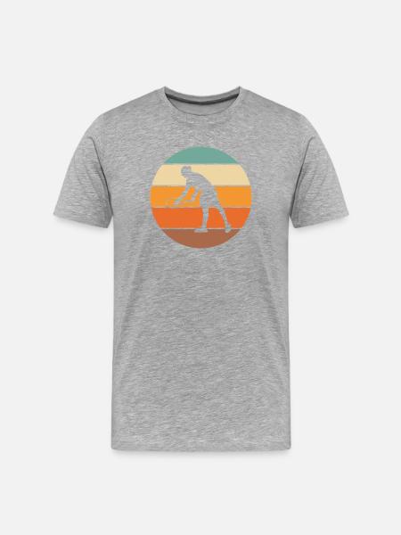 Tennis - Männer Premium Bio T-Shirt - Grau meliert