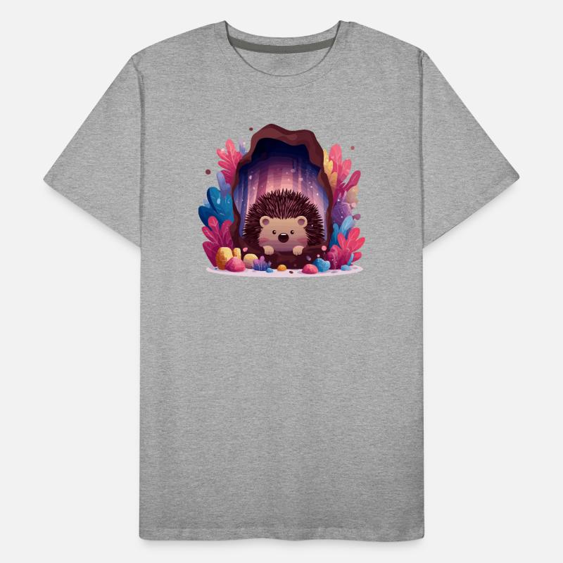 Hérisson dans la grotte de cristal T-shirt bio Premium Homme
