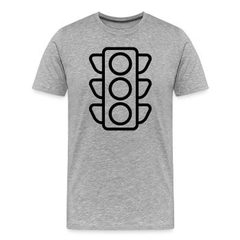 Traffic light - Men's Premium Organic T-Shirt - heather grey - Front - Damien (186cm)