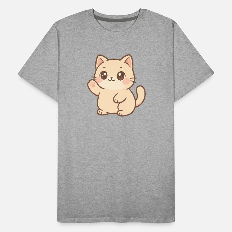 Conception du Wavening de chatons Kawaii T-shirt bio Premium Homme