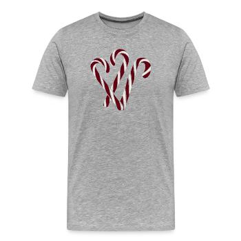 Canons de bonbon - T-shirt bio Premium Homme - gris chiné - Devant - Damien (186cm)