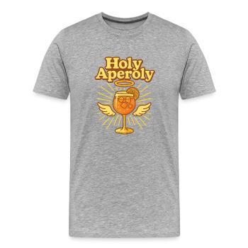Holy Aperoly Halo - Men's Premium Organic T-Shirt - heather grey - Front - Damien (186cm)