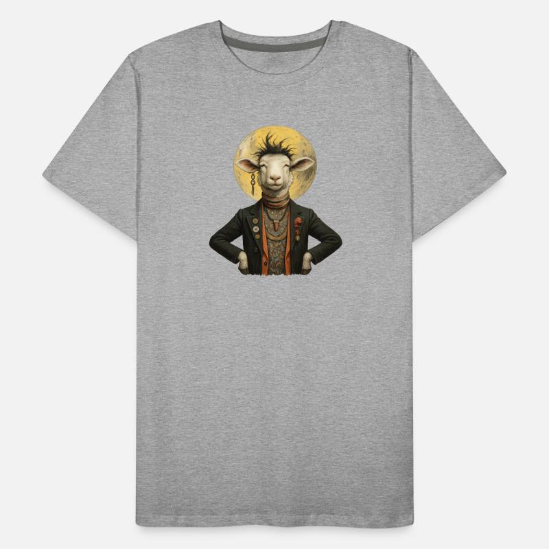 Moon Gentleman Sheep T-shirt bio Premium Homme