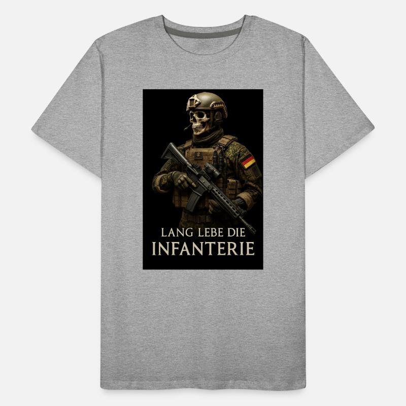 Infanterie Schädel Kriegsheld Männer Premium Bio T-Shirt