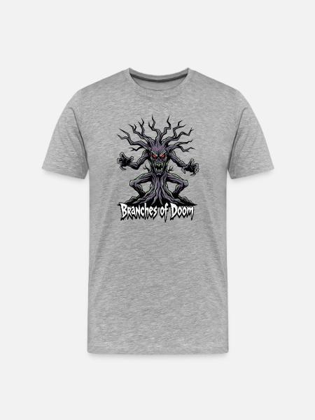 Branches of Doom – Dämonischer Baumgeist - T-shirt bio Premium Homme - gris chiné