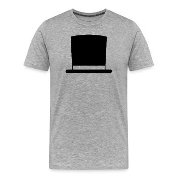Top Hat - Men's Premium Organic T-Shirt - heather grey - Front - Damien (186cm)