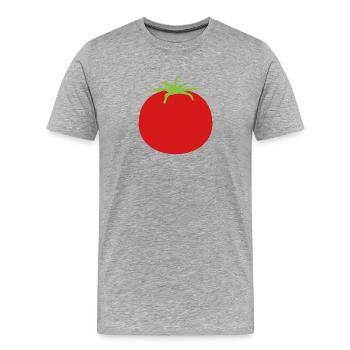 Tomate - T-shirt bio Premium Homme - gris chiné - Devant - Damien (186cm)