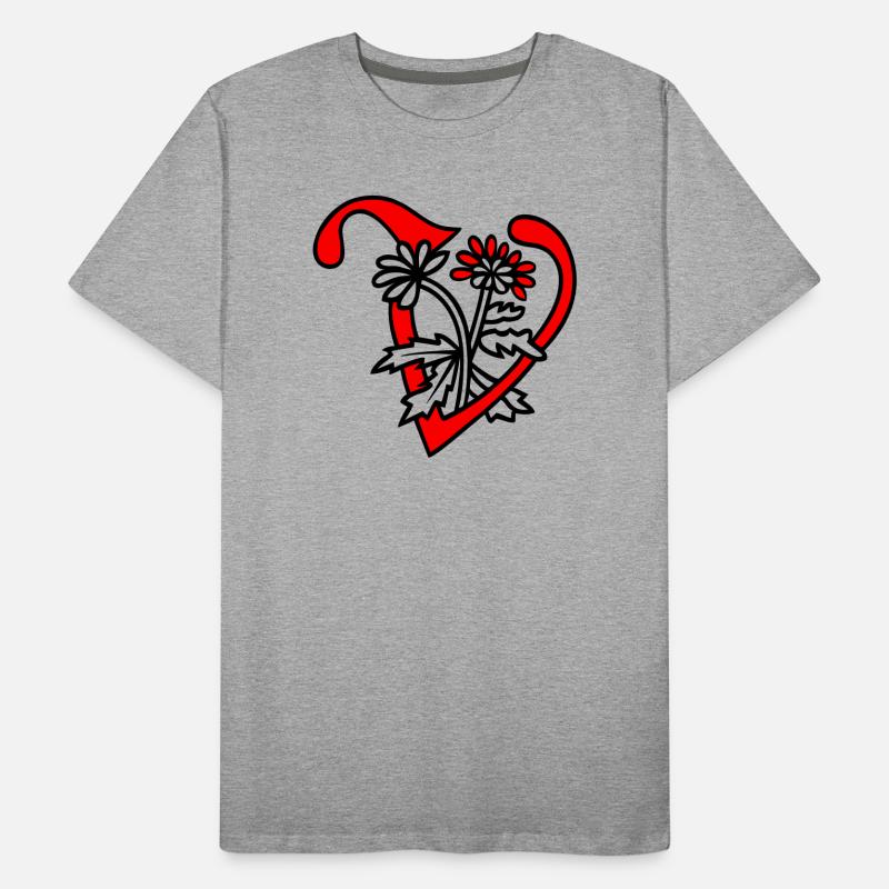 Letter V Initial Men's Premium Organic T-Shirt