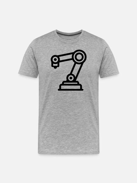 robotic arm - Men's Premium Organic T-Shirt - heather grey
