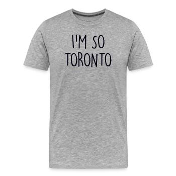 Toronto Canada - Männer Premium Bio T-Shirt - Grau meliert - Vorne - Damien (186cm)