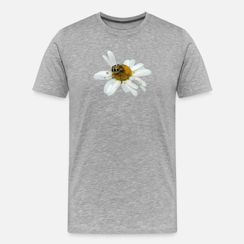 Pinselkäfer - Männer Premium Bio T-Shirt - Grau meliert