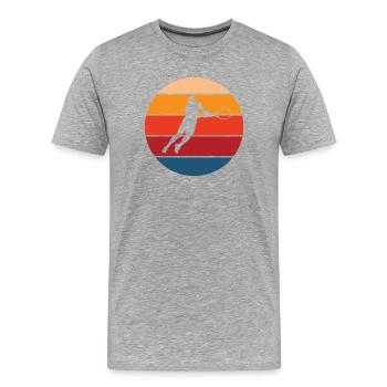 Tennis - Männer Premium Bio T-Shirt - Grau meliert - Vorne - Damien (186cm)