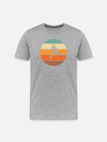 Tennis - Männer Premium Bio T-Shirt - Grau meliert