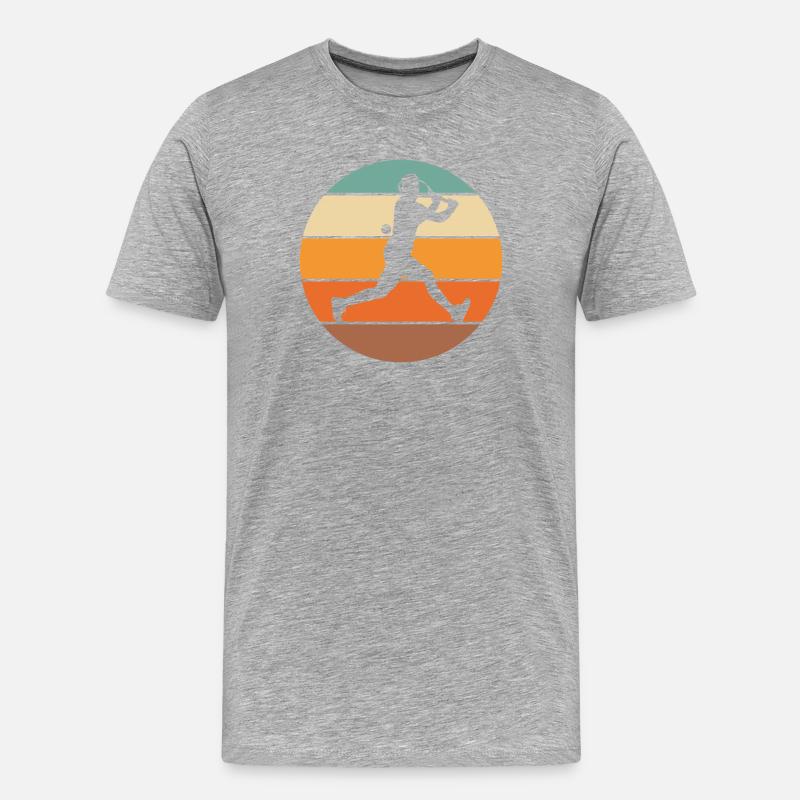 Tennis - Männer Premium Bio T-Shirt - Grau meliert