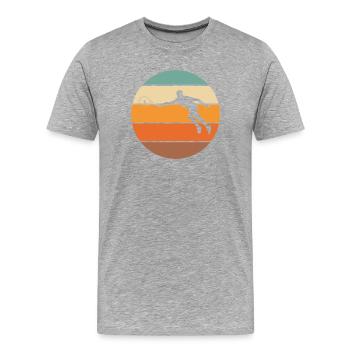 Tennis - Männer Premium Bio T-Shirt - Grau meliert - Vorne - Damien (186cm)
