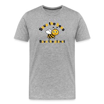 Save the Bees – Rettet unsere Bienen und Erde - Männer Premium Bio T-Shirt - Grau meliert - Vorne - Damien (186cm)