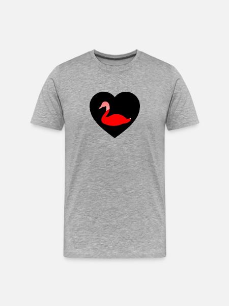 cygne - T-shirt bio Premium Homme - gris chiné