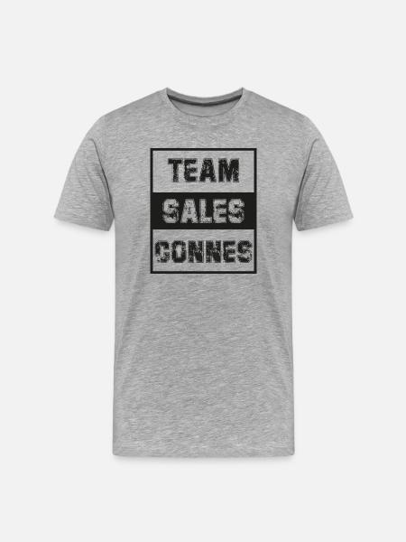 Mrs. Brigitte's dirty cunts - Men's Premium Organic T-Shirt - heather grey