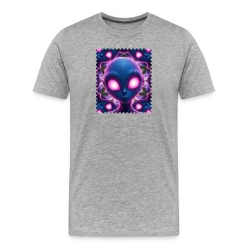 Kaléidoscope néonalie - T-shirt bio Premium Homme - gris chiné - Devant - Damien (186cm)