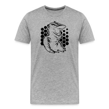Lustiges Motocross Motiv - Männer Premium Bio T-Shirt - Grau meliert - Vorne - Damien (186cm)