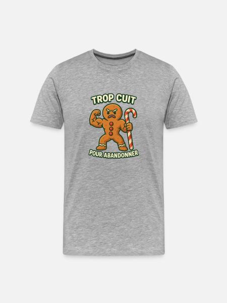 Gingy muscular overcooked - Men's Premium Organic T-Shirt - heather grey