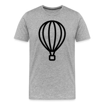 balloon - Men's Premium Organic T-Shirt - heather grey - Front - Damien (186cm)