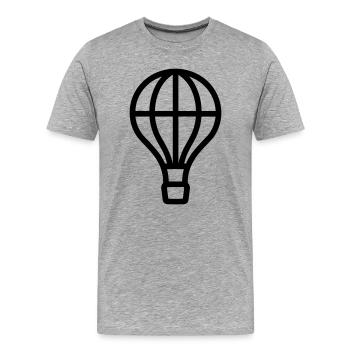balloon - Men's Premium Organic T-Shirt - heather grey - Front - Damien (186cm)
