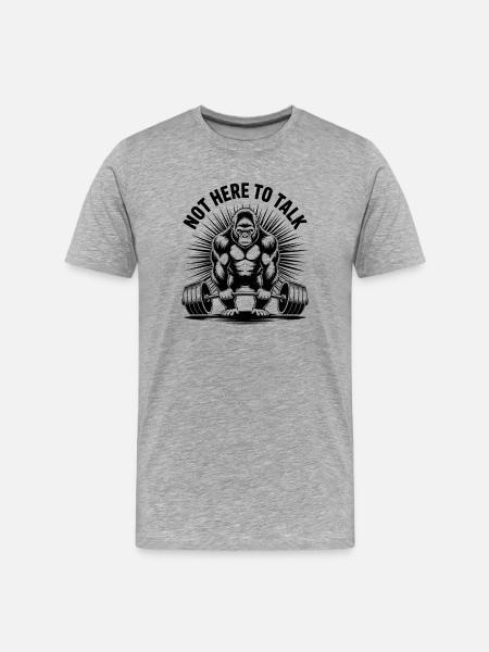 Bodybuilding Saying Funny Weightlifting Gift - Men's Premium Organic T-Shirt - heather grey