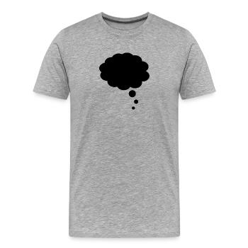 Thought bubble - Men's Premium Organic T-Shirt - heather grey - Front - Damien (186cm)