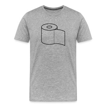 Toilet paper - Men's Premium Organic T-Shirt - heather grey - Front - Damien (186cm)