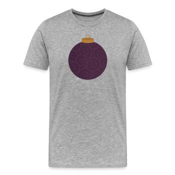 Swirled Purple Ornament - Men's Premium Organic T-Shirt - heather grey - Front - Damien (186cm)