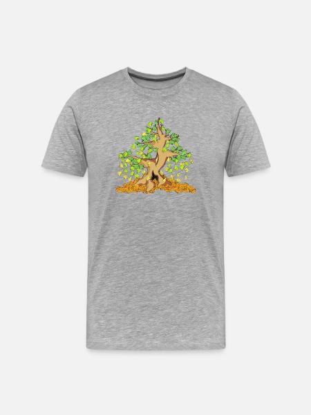 CAMBIUM - Männer Premium Bio T-Shirt - Grau meliert