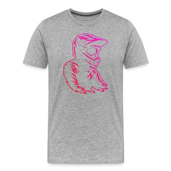 Motocross Stil für jeden Anlass - Männer Premium Bio T-Shirt - Grau meliert - Vorne - Damien (186cm)