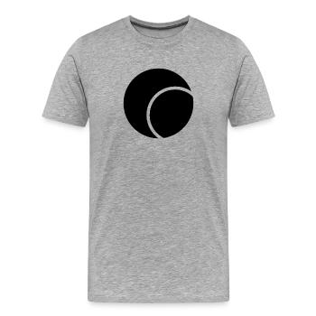 Tennisball - Männer Premium Bio T-Shirt - Grau meliert - Vorne - Damien (186cm)